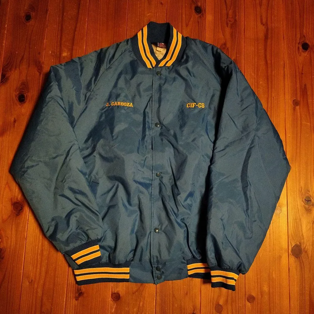 極美品/USA製ASW JACKETS ナイロンスタジャン90s-00s