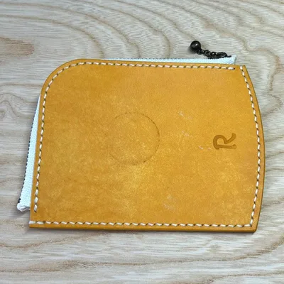 ハンドメイド L字ファスナー財布(黄)