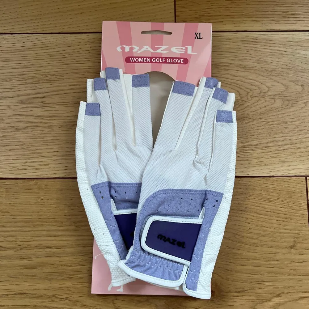 【新品未使用】MAZEL レディース ゴルフグローブ 両手用 指先カット XL