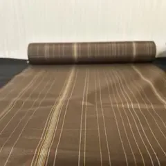 着物反物 ブラウン系 ストライプ柄