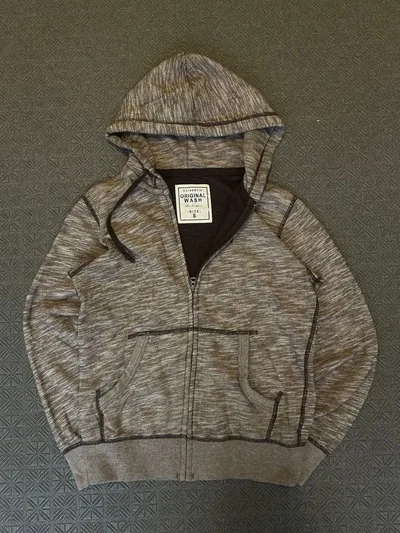 old uniqlo ジップアップパーカー 霜降り ブラウン