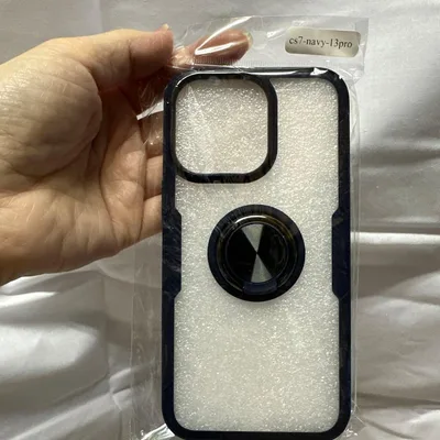 iPhone 13 Pro ケース ネイビー リング付き ソフト