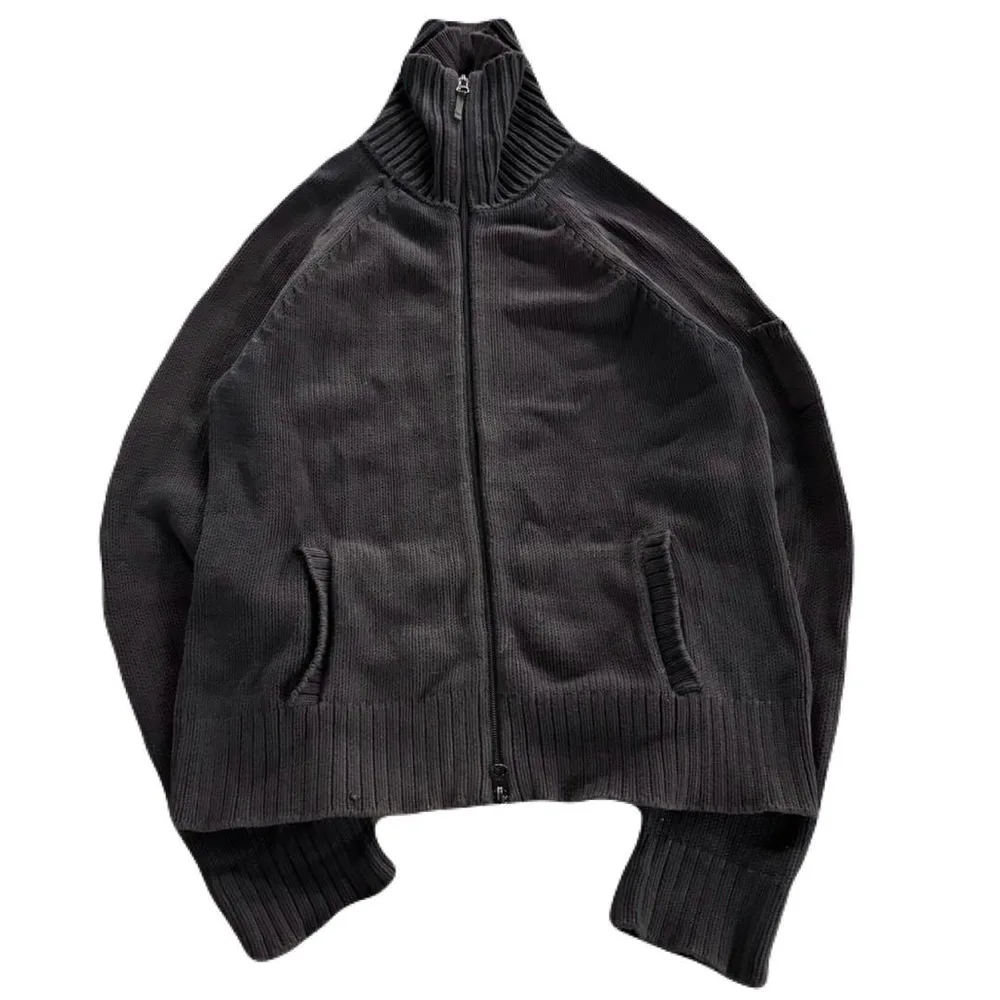 00s gap drivers knit zip jacket swag