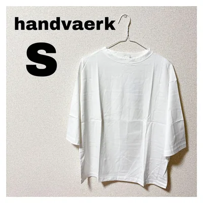 【新品】handvaerk 五分袖 カットソー ホワイト S