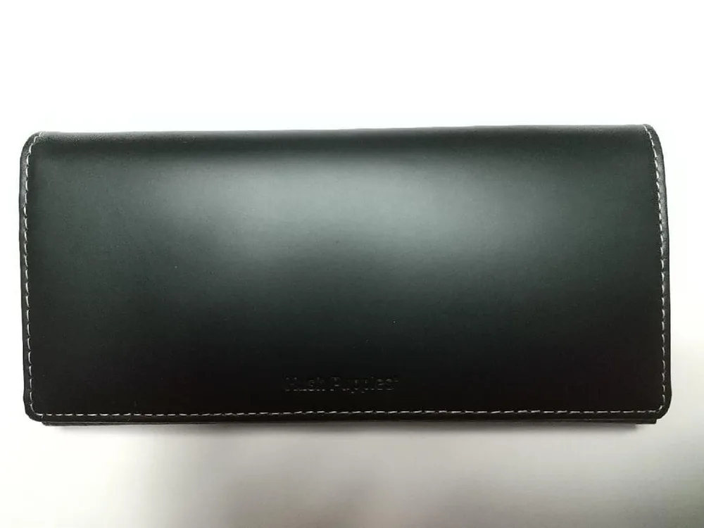 ハッシュパピー 長財布5572 ブラック 黒 かぶせ Hush Puppies