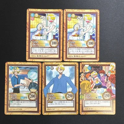 5枚セット 旧裏 ワンピース カードダス ハイパーバトル サンジ