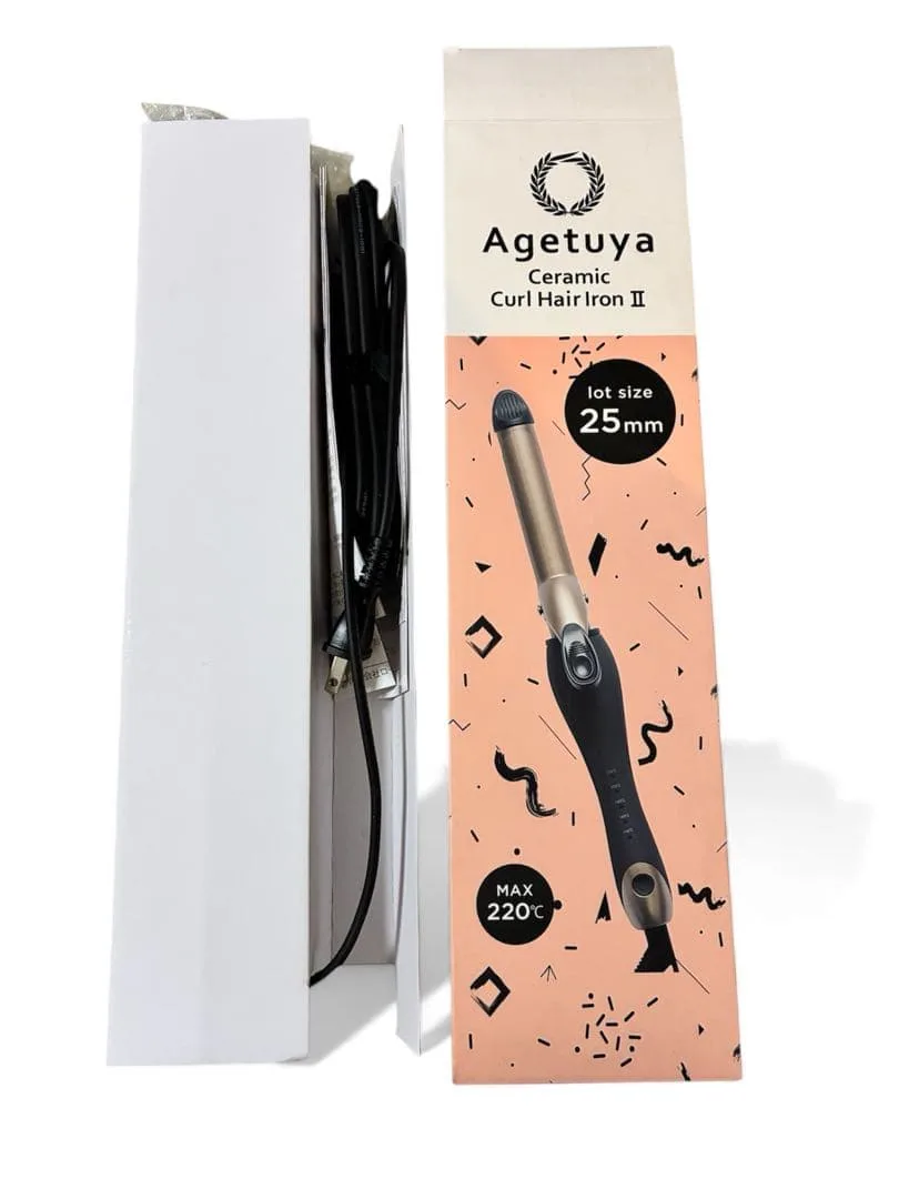 アゲツヤ セラミック カールヘアアイロン2 25mm MAX220℃