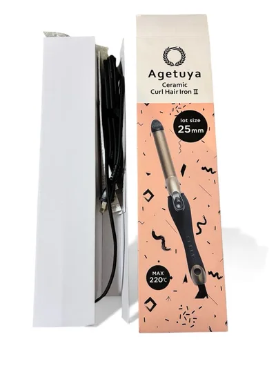 アゲツヤ セラミック カールヘアアイロン2 25mm MAX220℃