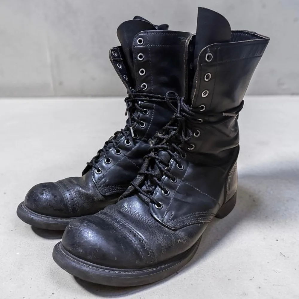 80s archive laceupboots leather y2k 10d