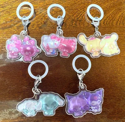 ぷにるんず×サンリオキャラクターズ ぷっくりクリアガチャマスコット 全5種コンプ