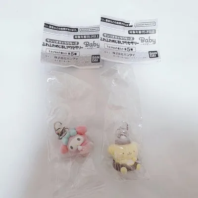 サンリオキャラクターズ ふわふわめじるしアクセサリー マイメロ プリン 2点