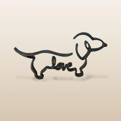 ダックスフンド LOVE オブジェ 北欧風 インテリア 犬