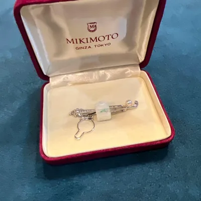 MIKIMOTO ミキモト パール ネクタイピン タイバー 箱付