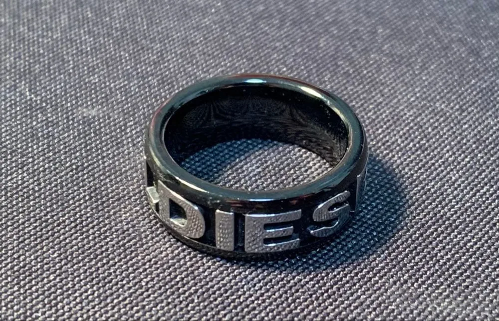 DIESEL ロゴ リング ブラック