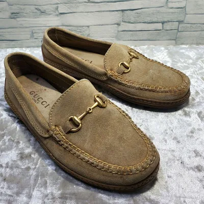 GUCCI グッチ 22.5cm ローファー スエード ビット金具 35.5
