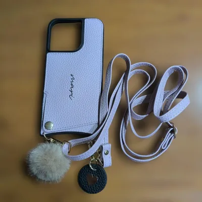 スマホショルダーストラップ付ケース ピンク