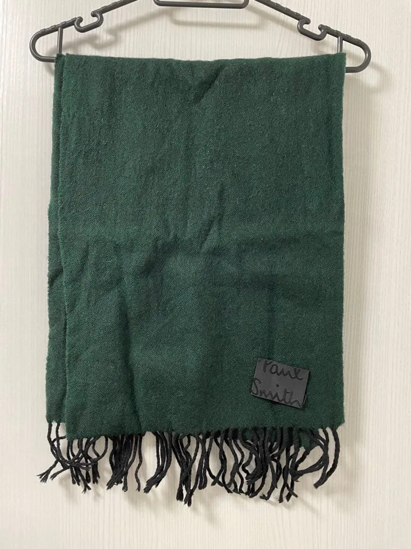 Paul Smith カシミヤ混マフラー ダークグリーン