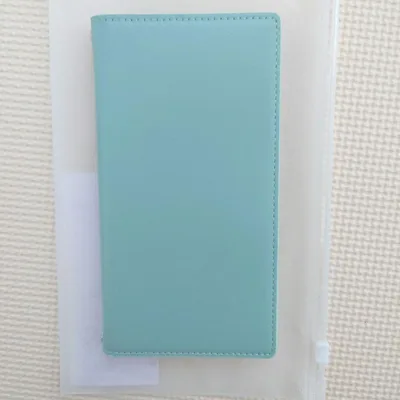 スマートフォン用 Xperia 1VII 手帳型ケース くすみグリーン