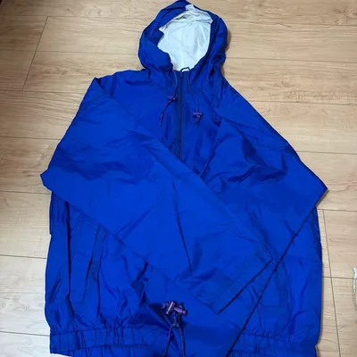 LANDS' END ナイロンジャケット ブルー LARGE