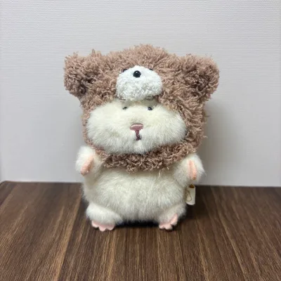 はむにぎりマスコットチャーム用 くまの被り物 ブラウン 帽子 ハンドメイド