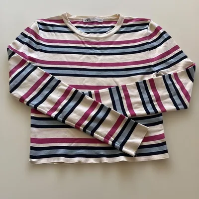 ZARA マルチボーダー 長袖カットソー