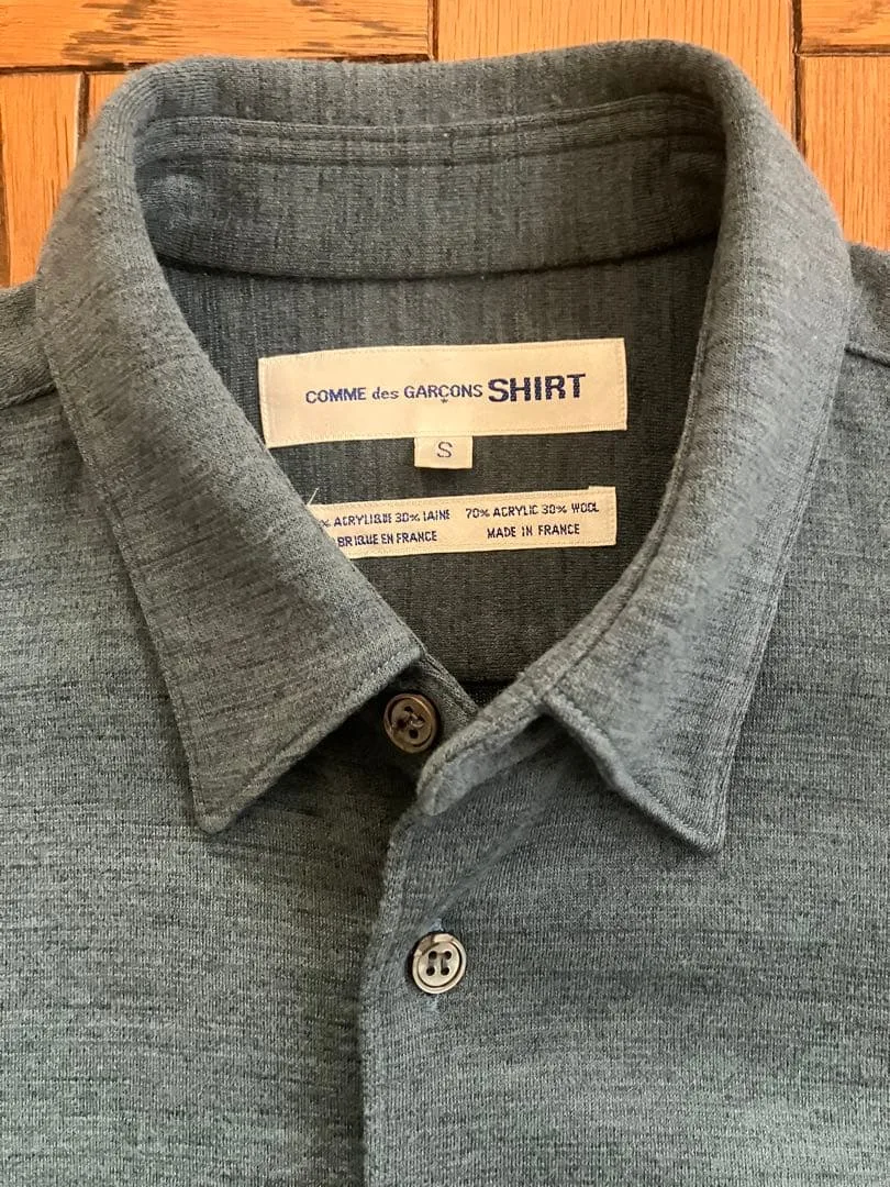 COMME des GARCONS SHIRTS ウール混シャツ S フランス製