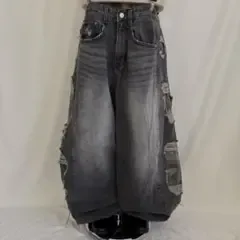 00s archive wide denim pants grunge y2k