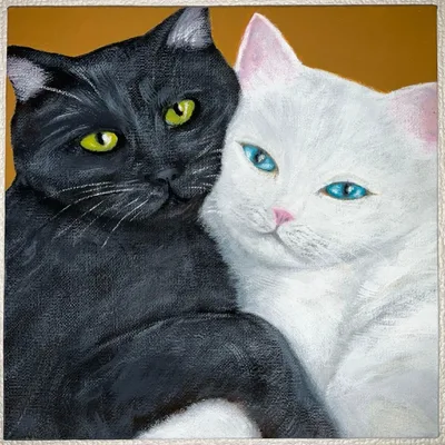 猫 アクリル画 原画