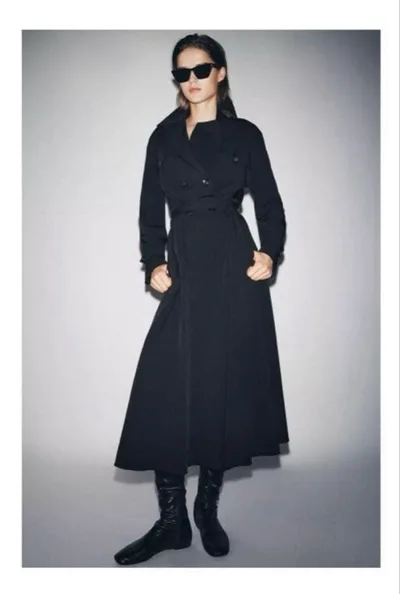 ZARA トレンチコート風ワンピース S 新品未使用
