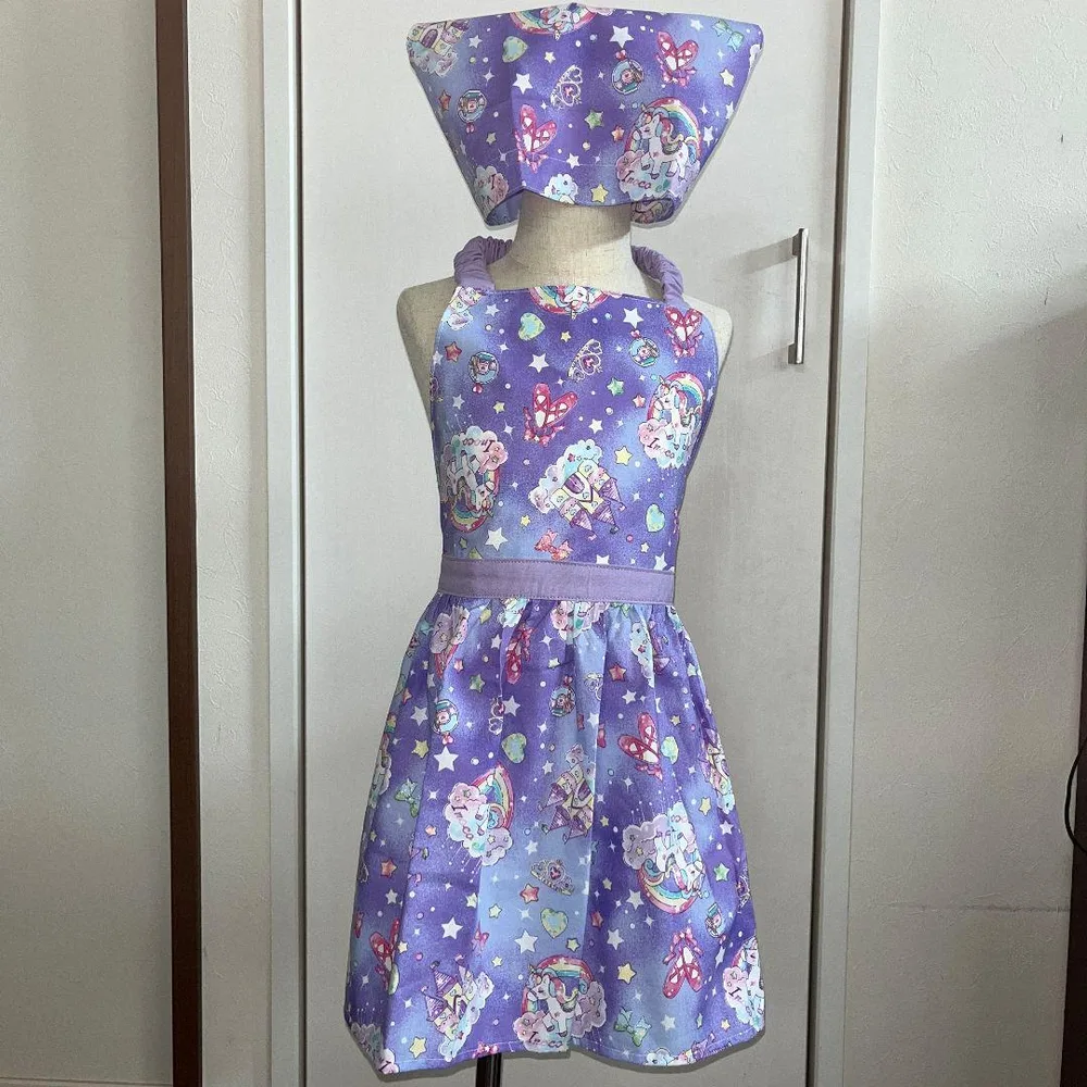子供エプロン 三角巾セット ハンドメイド
