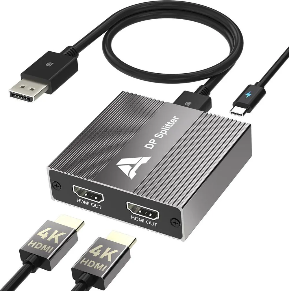 DisplayPort HDMI×2変換アダプター HDMI×2出力 4K
