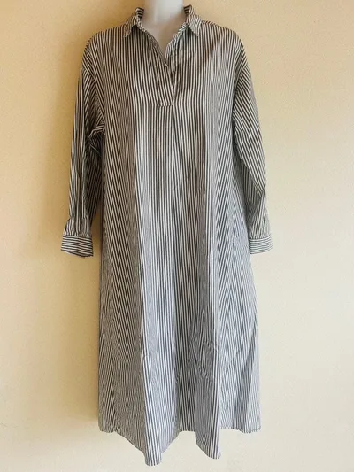 ชุดเดรสเสื้อเชิ้ตครึ่งแขน Striped Skipper Tunic