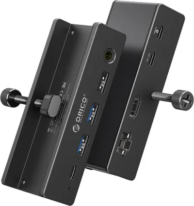 USB C ハブ クランプ 固定 8-IN-1 ドッキングステーション OD31