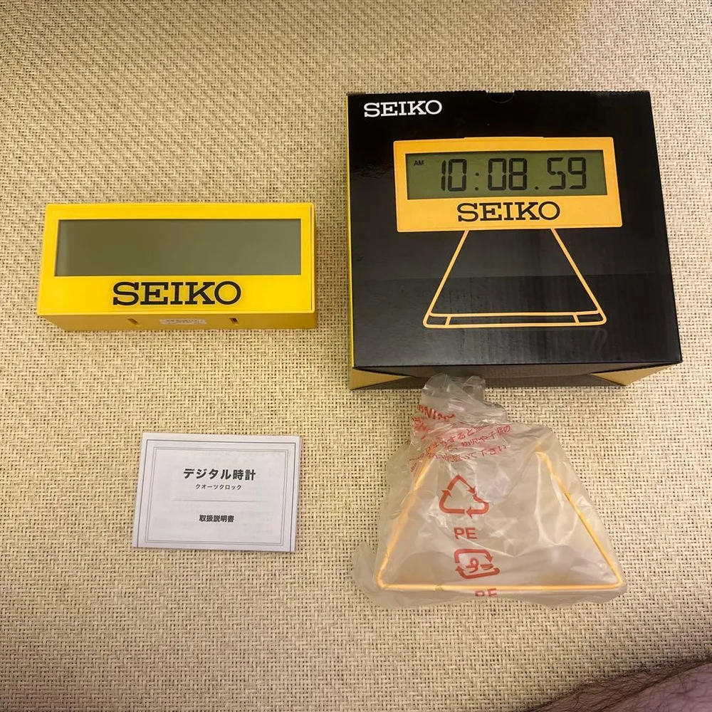 SEIKO BEAMS 別注 デジタルクロック SQ817Y イエロー