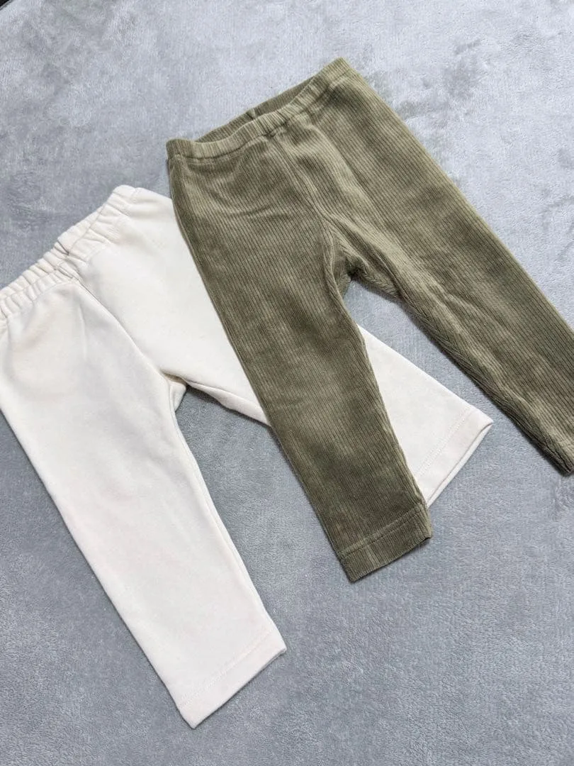 【2本セット✨】UNIQLO ベビーレギンス 80cm コーデュロイ 裏起毛