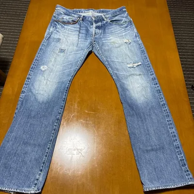 hysteric glamour W32小窓ダメージ加工デニム インディゴブルー