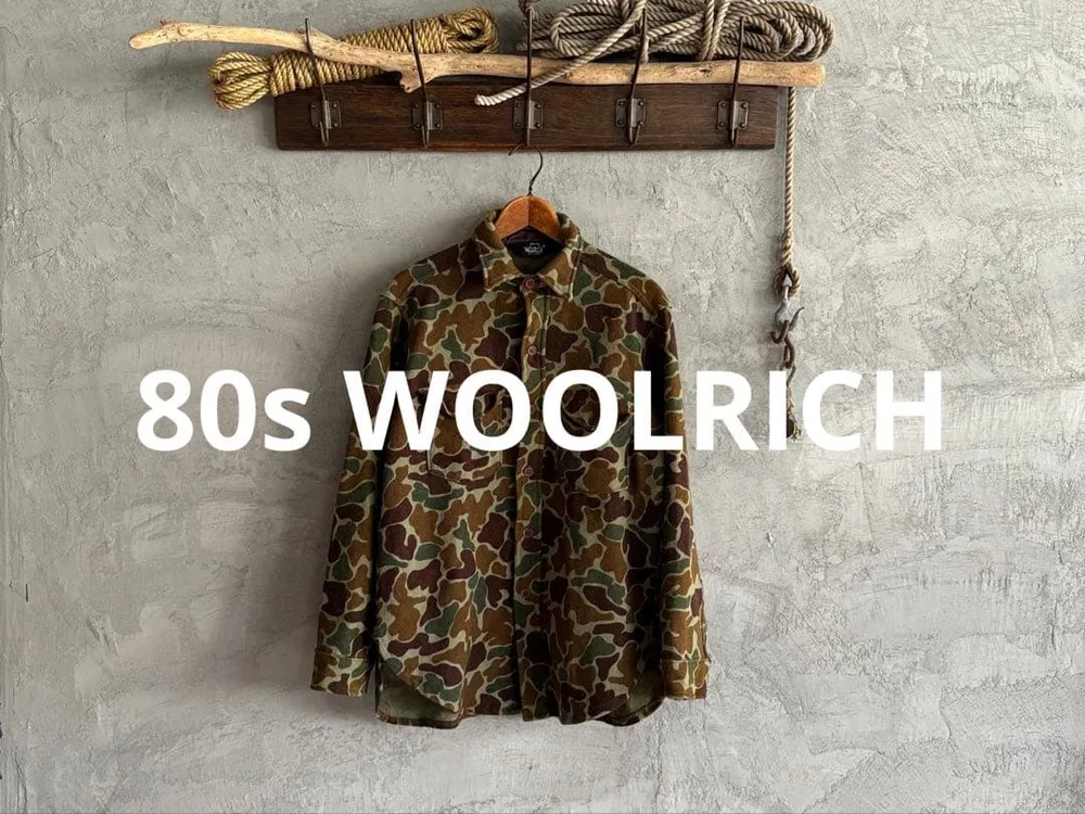 WOOLRICH 80s ハンターカモ柄 ウールシャツ