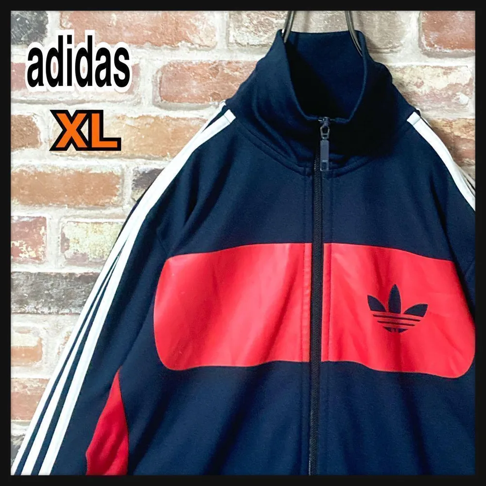 《人気》adidas アディダス トラックジャケット トレフォイルロゴ XL 紺