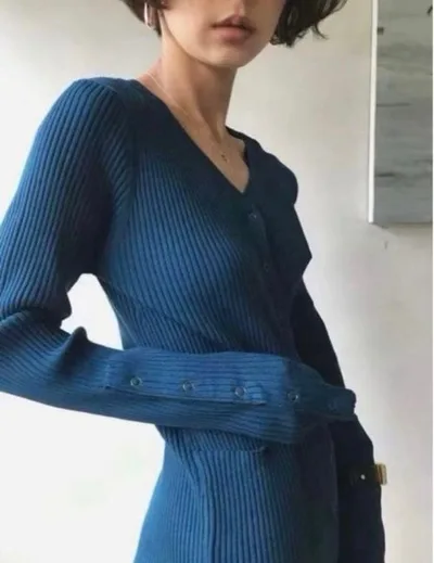 meri vintage SNAP BUTTON POCKET KNIT フリー
