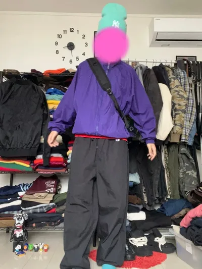 90s Reebok Nylon Jacket Purple Short Length Cityboy Skater