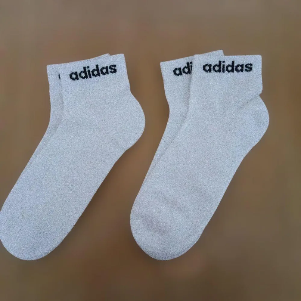 adidas アンクルソックス 2足 ホワイト 25-27cm