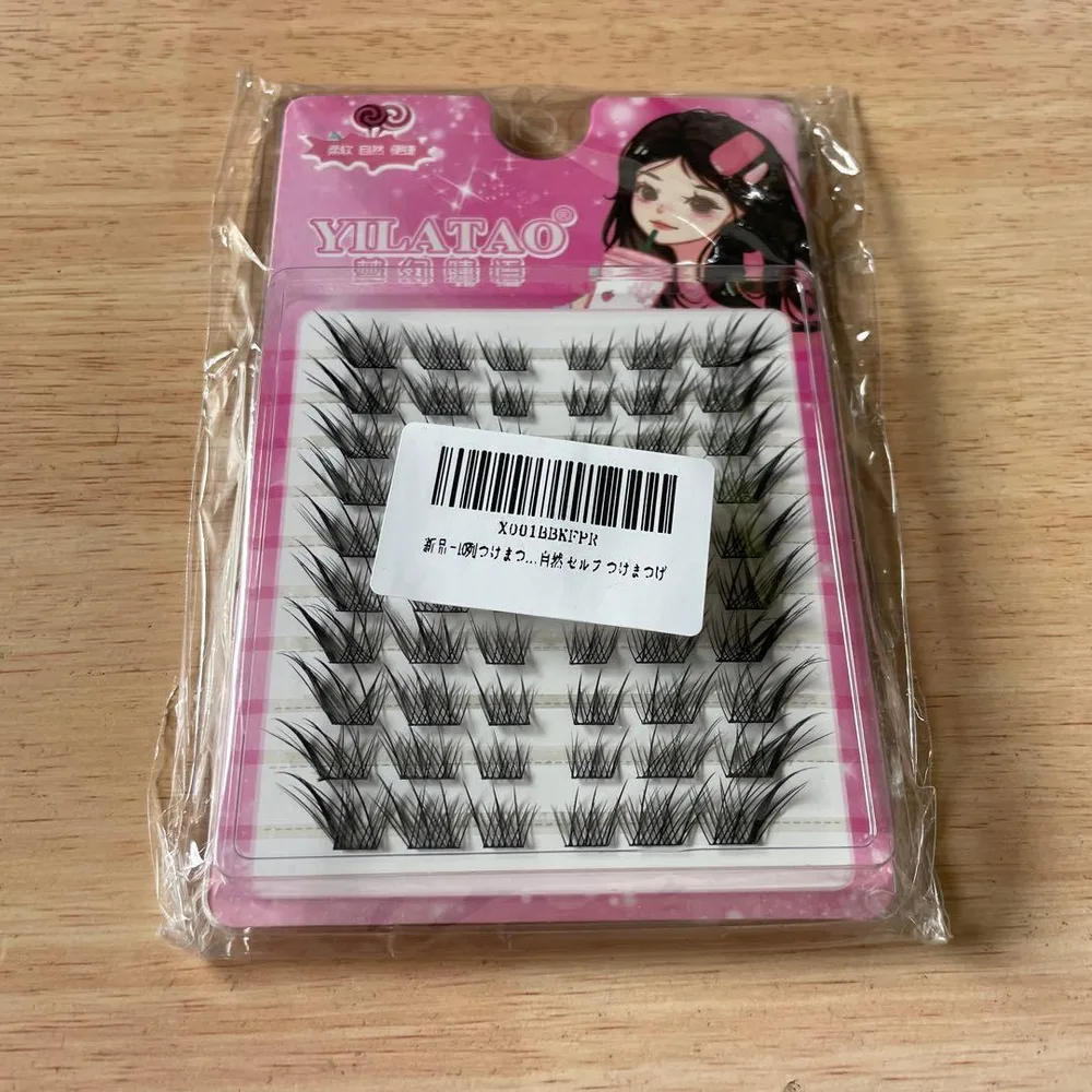 【新品】✨YILATAO 部分つけまつげ 束感 ポイント用 ブラック 黒
