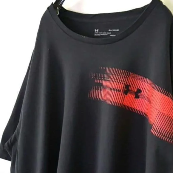 アンダーアーマー UNDER ARMOUR ロゴ Tシャツ XL ブラック黒古着