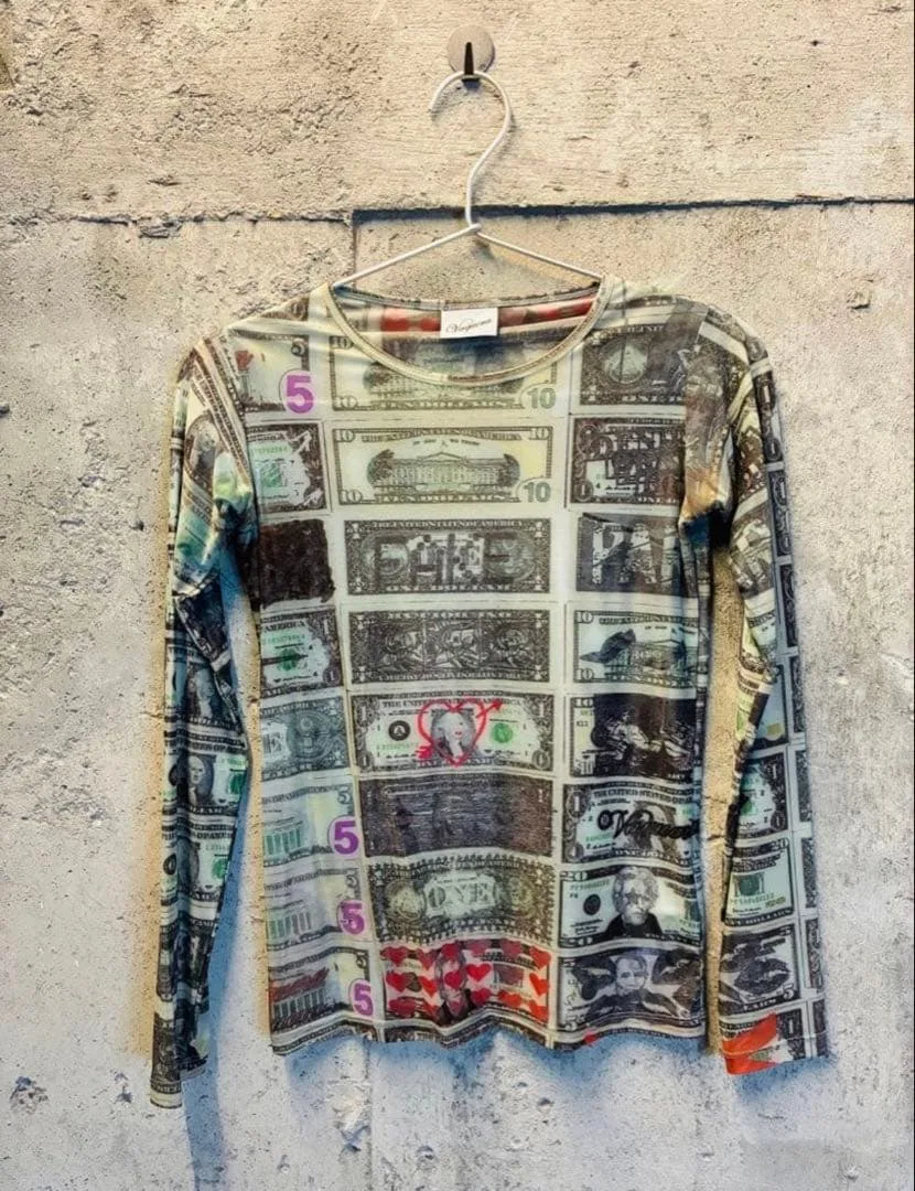 Vaquera Dollar print mesh t-shirt