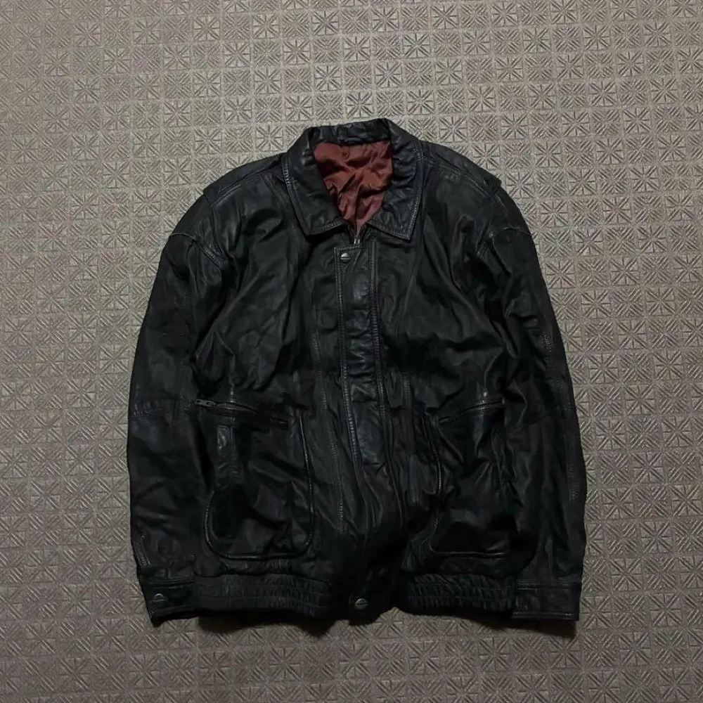 Vintage leather flight military jacket 3