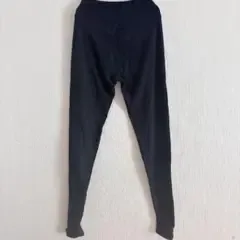 So レギンス パンツ S ブラック 黒 裾デザイン スパッツ コットン混