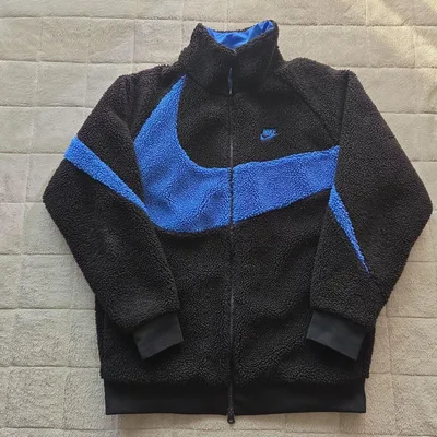 NIKE フリースジャケット リバーシブルボアジャケット ブラック ブルー