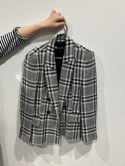 ZARA チェック柄 ダブルジャケット