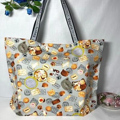 エコバッグ トートバッグ サブバッグ 猫のクッキー缶 ハンドメイド