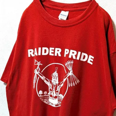 ギルダン レイダープライド ロゴ Tシャツ レッド 赤 L 古着
